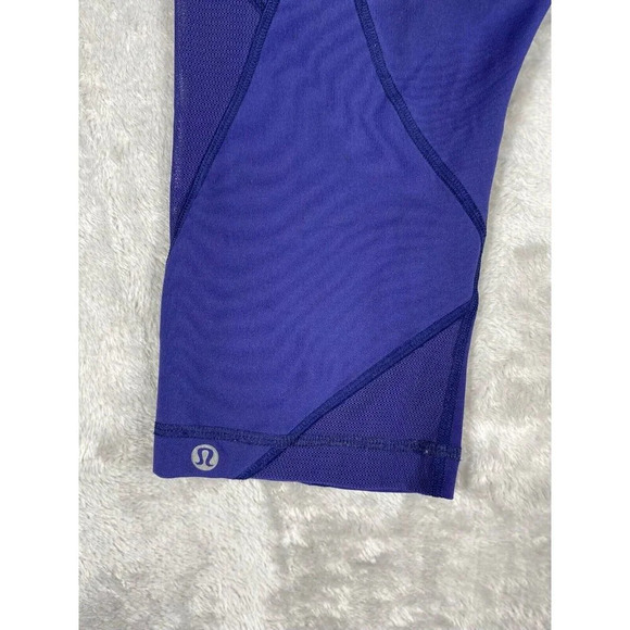 LULULEMON Purple Cropped Capri Leggings Size 8 - Picture 4 of 11